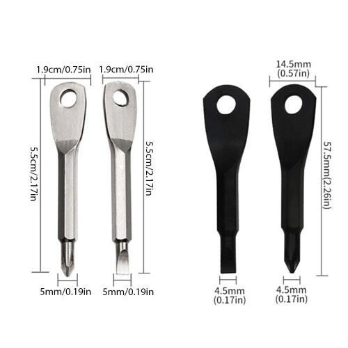 Portable Multitools Keychain Screwdriver-white silver 1