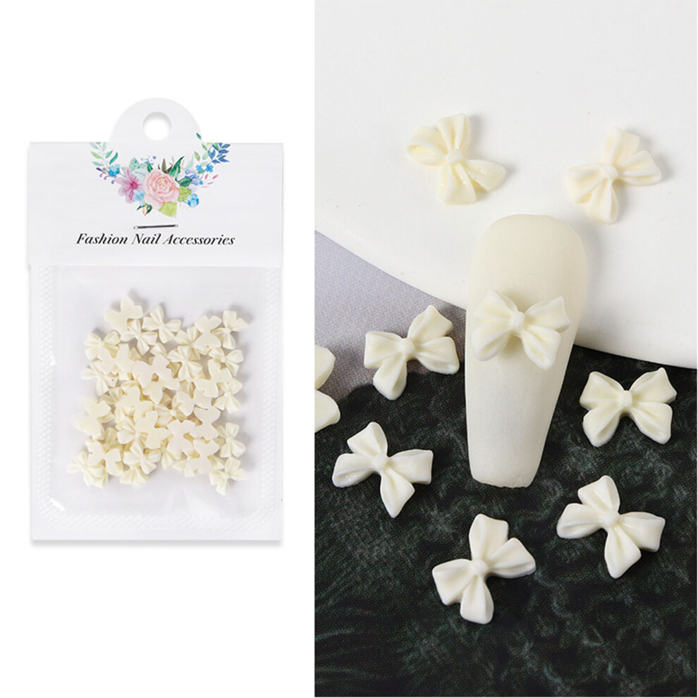 50pcs/set Bows Nail Charm Matte Bowknot Nail Charm flatback-B