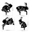 Acrylic Stakes Garden Black Rabbit Silhouette Stake-Style D 3