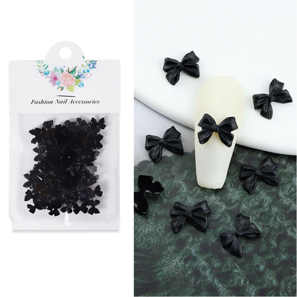 50PCS 3D Bows Nail Art Charms Decorations Bowknot Nail Art-F