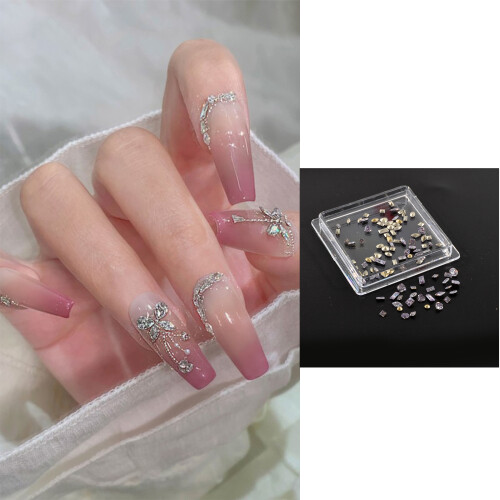 100Pcs/set Elegant Rhinestones 3D Nail Art Crystal-01A 1