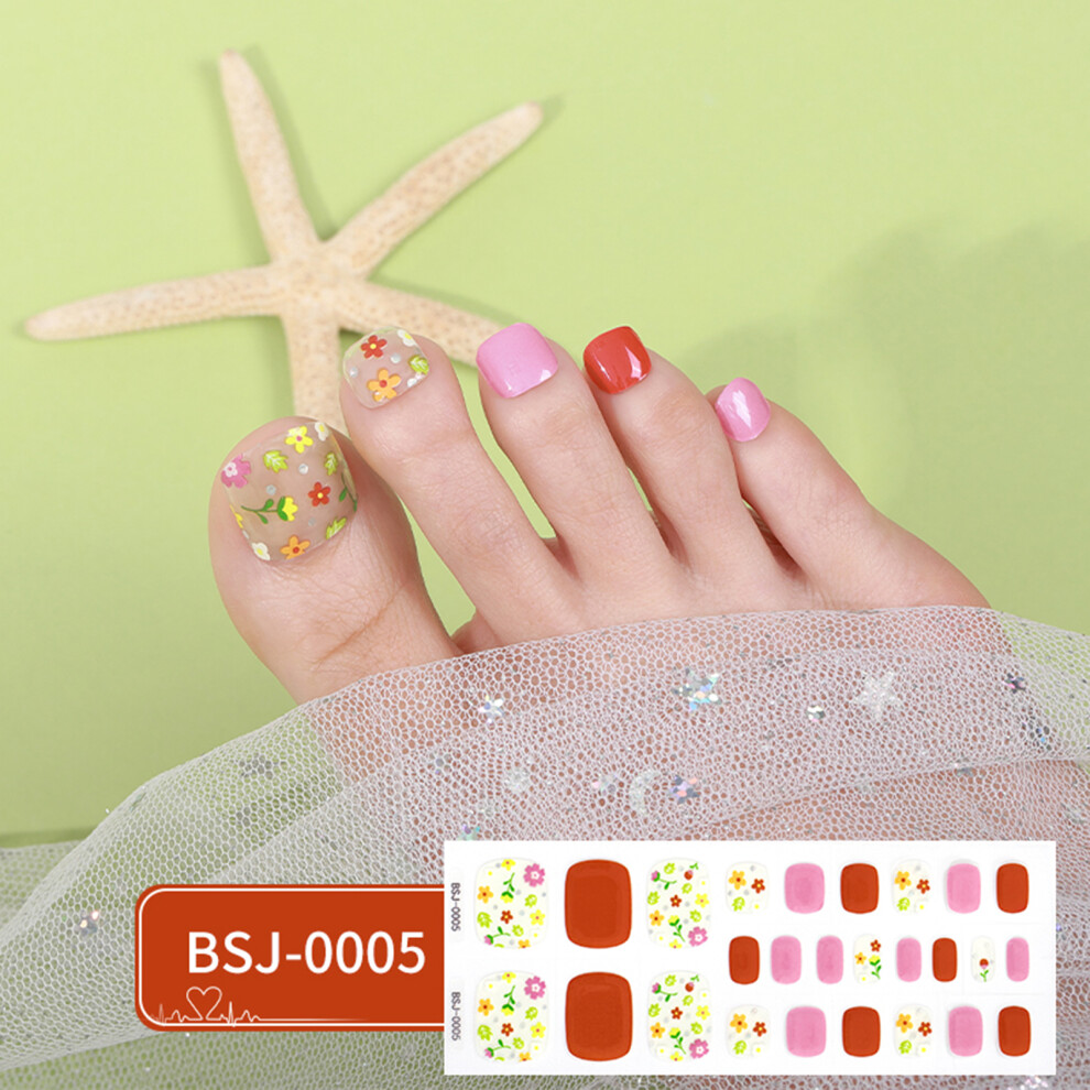 Full Toe Wraps Stickers Adhesive Toe Nail Wraps DIY-BSJ05