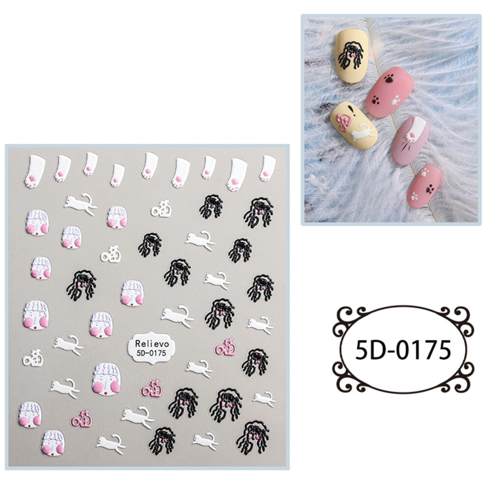 Nail Embossed Nail Sticker Self-Adhesive Nail Art-5D175