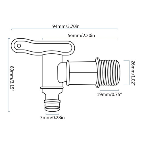 IBC Adapter Hose Connection Adapter IBC Container-White 1