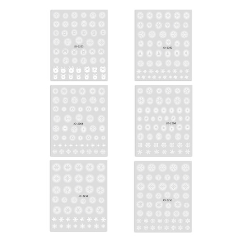 Stylish 3D Snowflake Winter Nail Decor Self Adhesive-6 styles