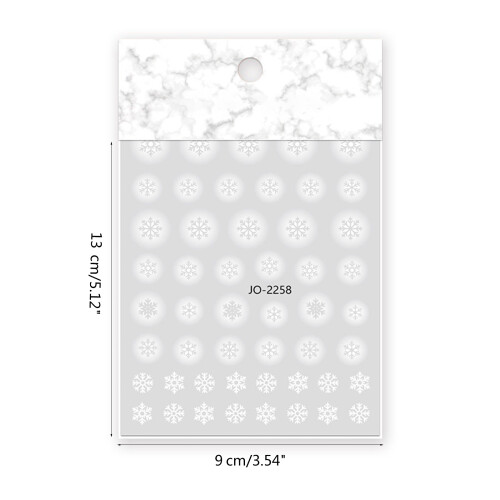 Stylish 3D Snowflake Winter Nail Decor Self Adhesive-6 styles 2