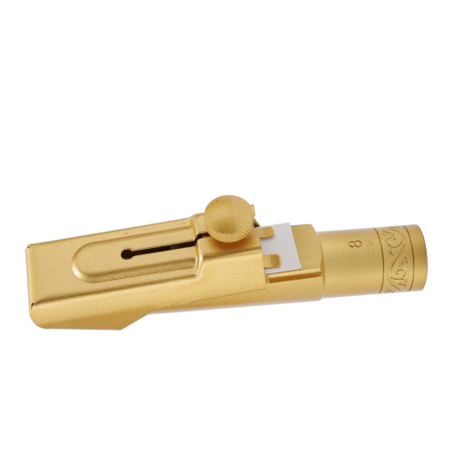 Altsaxophon-Mundstück mit Kappe, Metall, Messing, 1
