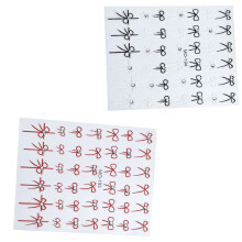 Get Creative with Small Bow Nail Stickers DIY-1 black 1 red