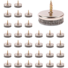 Premium Quality Felt Furniture Pads, Screw-On Anti-Slip Furniture Glides for Scratch-Resistant Barrier on Hardwood Floors, Durable Floor Protectors fo
