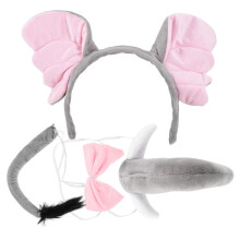 3 Sets Decoratieve Olifantsoor Hoofdband Stropdas Rokje