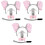 3 Sets Decoratieve Olifantsoor Hoofdband Stropdas Rokje 5