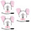 3 Sets Decoratieve Olifantsoor Hoofdband Stropdas Rokje 9