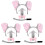 3 Sets Decoratieve Olifantsoor Hoofdband Stropdas Rokje 4