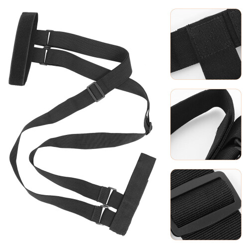 1Pc Portable Black Snowboard Strap Adjustable Nylon Ski Carry Harness 1