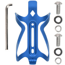 Fietsbidonhouder van aluminiumlegering, lichtgewicht en duurzaam, geschikt voor kleine bidons, met een veilige grip en vloeiende rondingen.