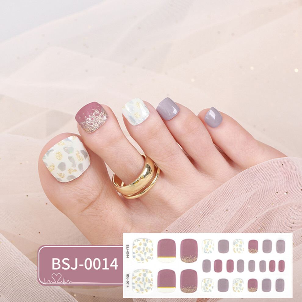 Toe Nails Art Nail Polish Self-Adhesive Gel Nails-BSJ014