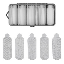 60 pièces 3D Silicone Double ongles formes moule autocollant