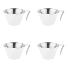4Pcs Stainless Steels Espresso Coffee Extraction-Frosted white