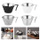 4Pcs Stainless Steels Espresso Coffee Extraction-Frosted white 3