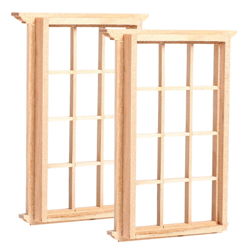 12 Unidades Mini De Ventana Para Casa De Muñecas 1/12 1