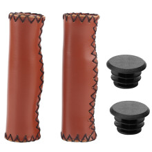 Mjuka och bekväma handtag för 22 mm cyklar. Handsydda sömmar med ergonomisk design. Vadderade handtag i syntetiskt veganskt läder för