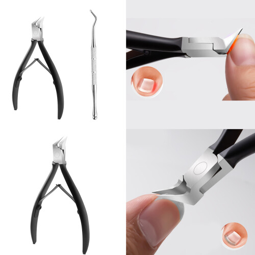 Professional Toenail Clippers For Thick-Blue With nail picker 2