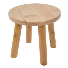 Sgabello in legno naturale, mobile in legno facile da montare per un'installazione rapida, superficie liscia e lucida senza schegge, design