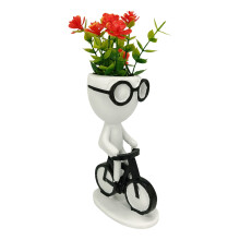 Cute Plant Flower Pots Resin Succulent Planter Flower Vases-D