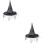 2Pcs Halloween Witch Hat Costume Prop Party Decor 6