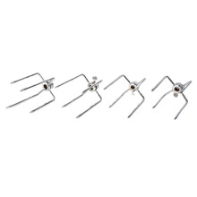 Skewer Fork, Barbecue Skewer, 4 Pieces Stainless Steel Meat Needles, Meat Clip for Rotisserie for Chicken, Shish Kebab and Much More Ref: 5512