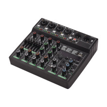 Audiomixer, 6-Kanal-Mischpult mit 256 Effekten, 48