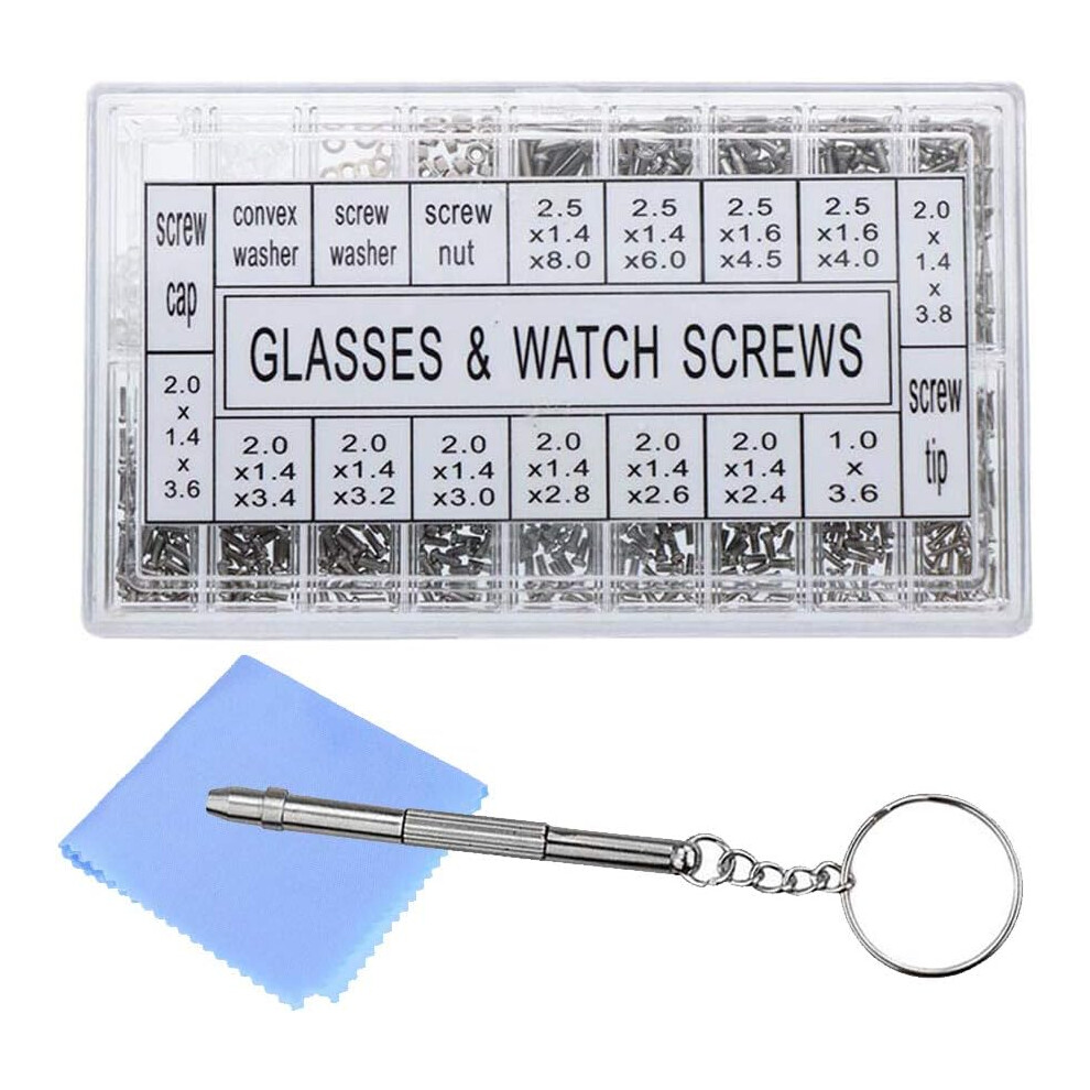 Eyeglass Repair Kit with Keychain Attachment, Precision Screwdrivers for Convenient Fixes, Portable Design for Everyday Carry