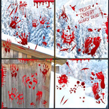 PVC Scare Guests With Realistic Bloody Footprints On Halloween