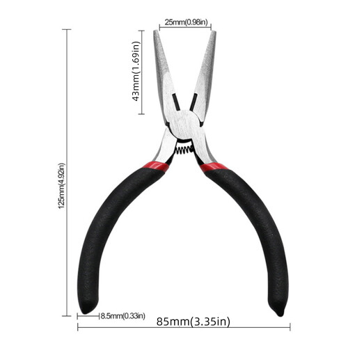 Practical 5 inch Spring Loaded Needle Nose Pliers for Everyday 1