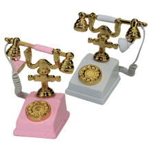 4 Kleines Vintage Telefon Aus Metalllegierung Für Kinder