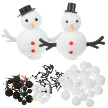 Set Diy Christmas Snowman Making Kit With Hats And Wig