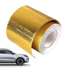 Exhaust pipe aluminum foil tape, heatresistant car tape automotive tool, waterproof Gold 10m5cmcable ties