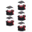 5Sets Puppenkostüm Abschluss in Schwarz Mit Accessoires Set 5