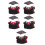 5Sets Puppenkostüm Abschluss in Schwarz Mit Accessoires Set 3