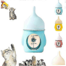 Leak-Proof Squeezable Kitten Bottle, Silicone Kitten Bottle Feeding Kit, Puppy and Kitten Feeding Bottle, Anti-Choking Feeding Kit with Soft Nipple, R