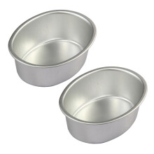 2 Stuks Ovale Vorm Mini Cake Pannen Anti-aanbak Aluminium Kaas-M
