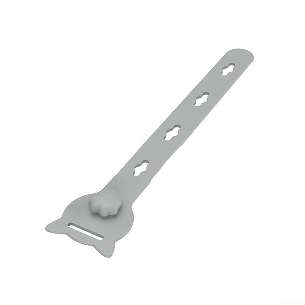 10 Pack Grey Adjustable Silicone Cable Ties For Data, Headphone, And Charging Cable Organization 9001264190354