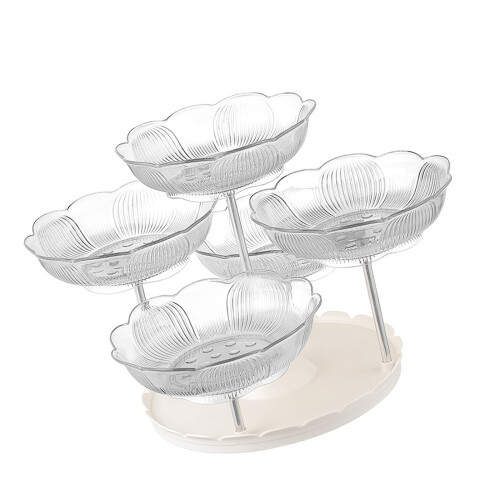 Convenient Plastic Serving Tray Rotating Display-transparent