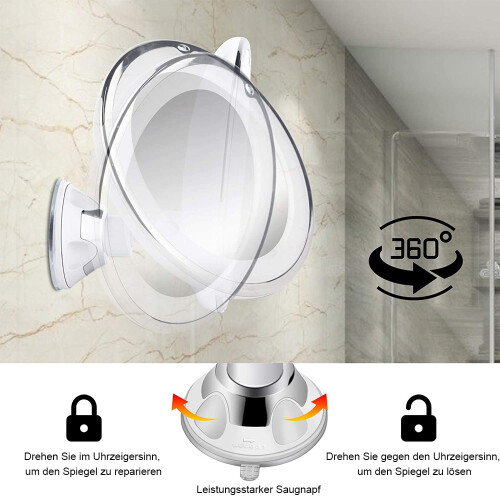 Advanced Lighted 10X Magnifying Mirror, Portable and Rechargeable for Flawless Makeup, Featuring Adjustable Brightness 2