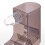 Parrot  Feeder with Perch Transparent  Food Container-sky blue 4