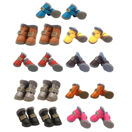 Chaussons de pluie pour chiots, durables,-Jaune 5 1