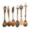 6 Pack Alloy Reusable Coffee Spoon Set Creative European-Bronze 1