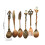 6 Pack Alloy Reusable Coffee Spoon Set Creative European-Bronze 4