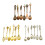 6 Pack Alloy Reusable Coffee Spoon Set Creative European-Bronze 2