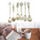 6 Pack Alloy Reusable Coffee Spoon Set Creative European-Bronze 6